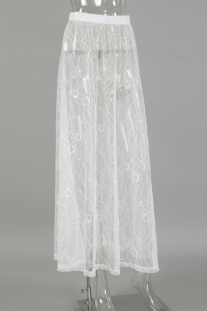 Sexy Lace Hollow Out Loose High Waist Type A Bottoms