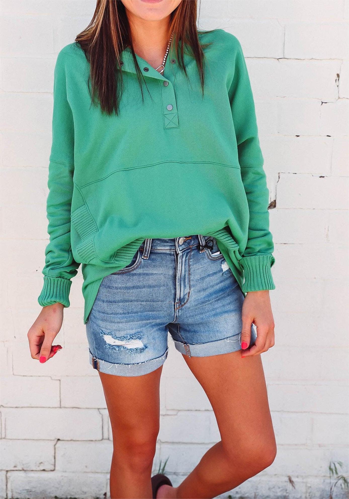 Casual Solid Pocket Buckle Hooded Collar Hoodies(14 Colors))
