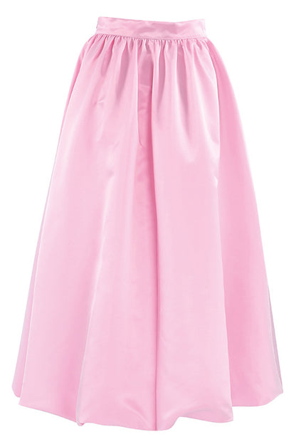 Elegant Solid Patchwork High Waist Type A Solid Color Bottoms(3 Colors)