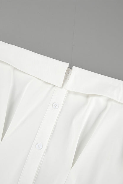 Sexy Buttons Off Shoulder Blouses