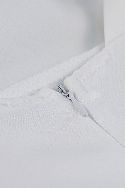 Elegant Bow Patchwork Pearls Decor Half A Turtleneck A Line Dresses