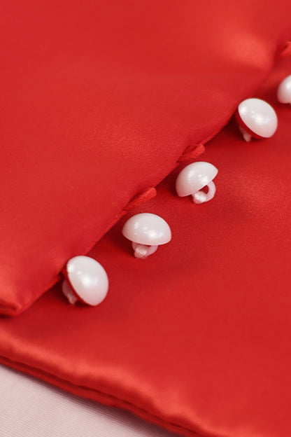 Elegant Bow Patchwork Pearls Decor Half A Turtleneck A Line Dresses