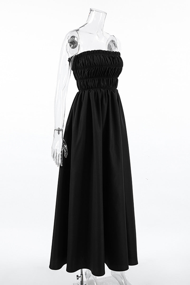 Sexy Patchwork Strapless Strapless Dresses