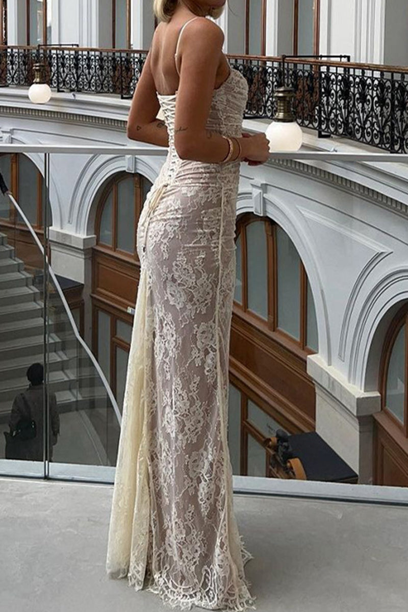 Sexy Lace Strap Design Sleeveless Two Pieces
