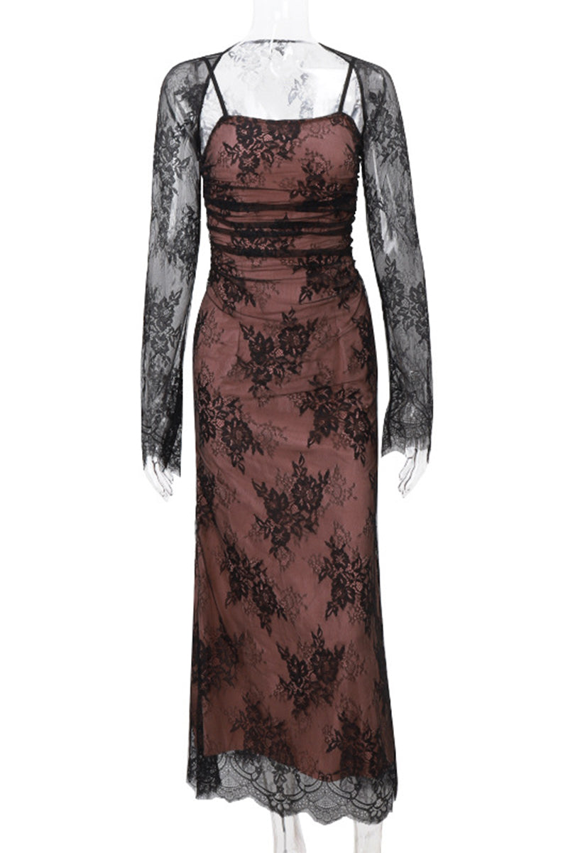 Sexy Lace Strap Design Sleeveless Two Pieces