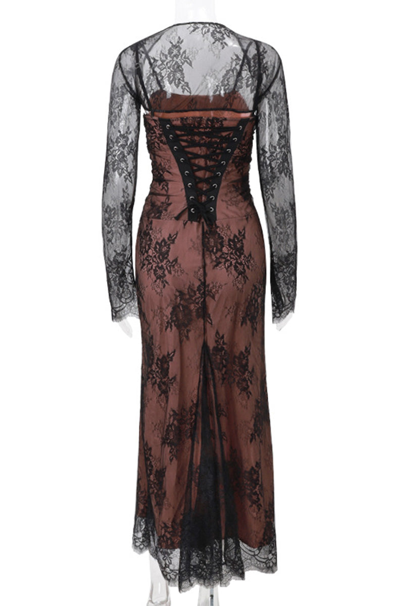 Sexy Lace Strap Design Sleeveless Two Pieces