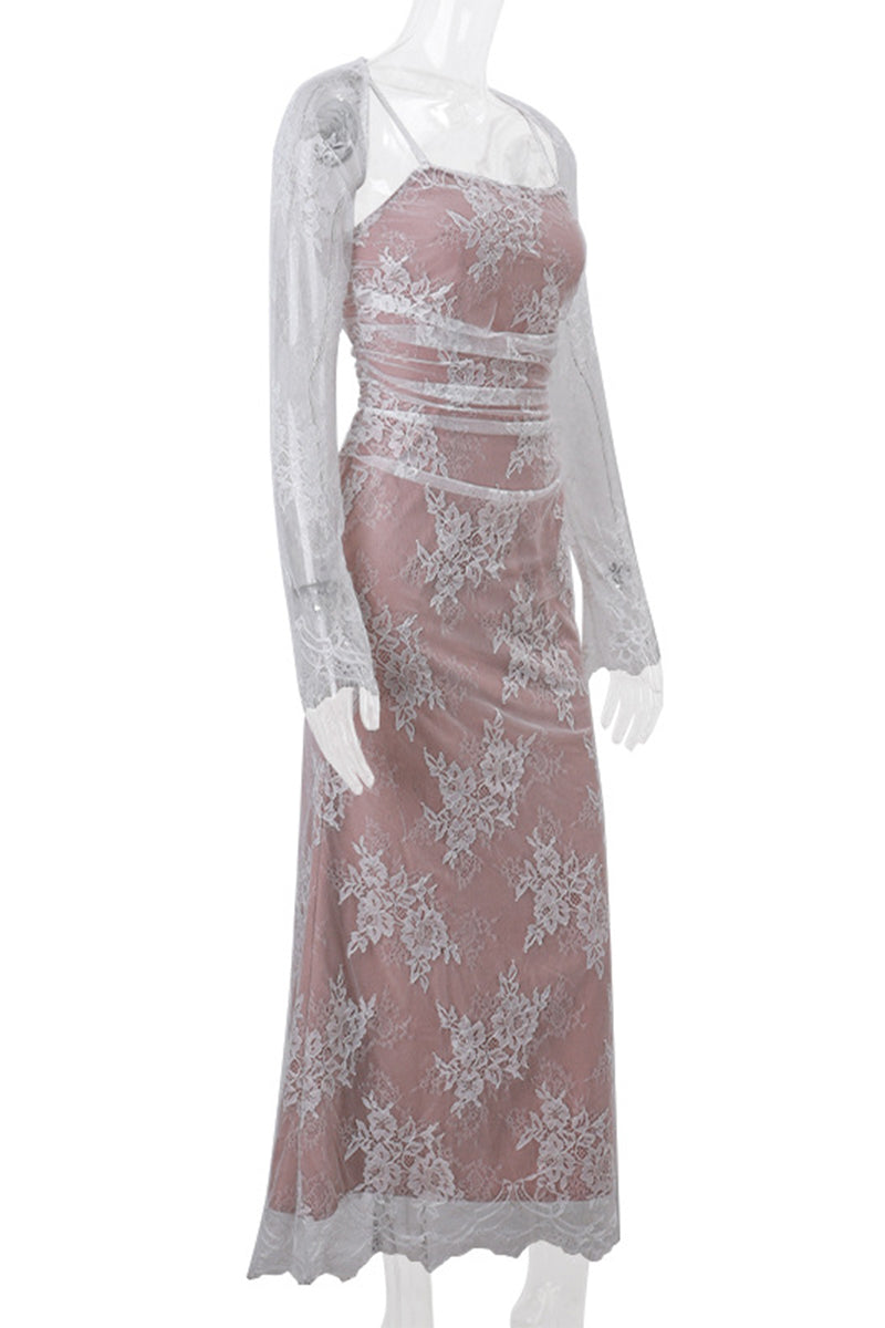 Sexy Lace Strap Design Sleeveless Two Pieces
