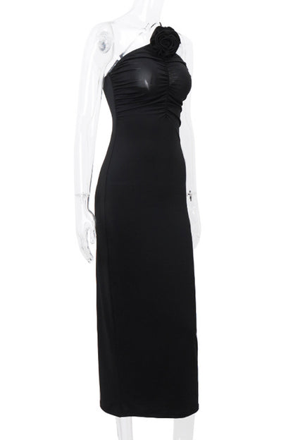 Sexy  Irregular Flowers Strapless One Step Skirt Dresses