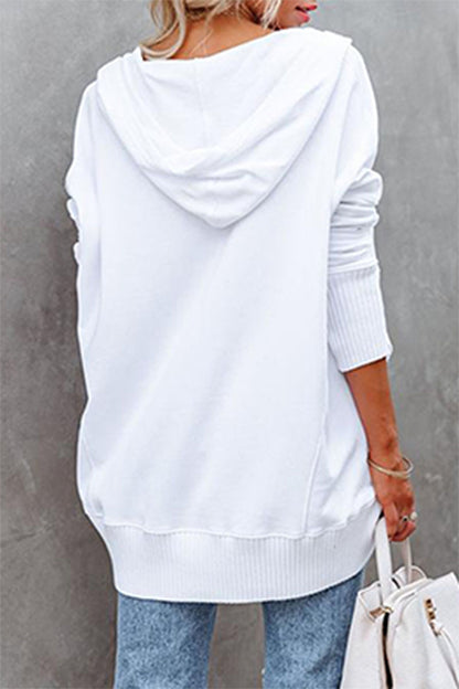 Casual Solid Pocket Buckle Hooded Collar Hoodies(14 Colors))