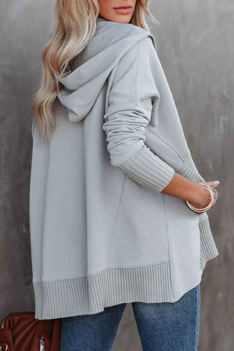 Casual Solid Pocket Buckle Hooded Collar Hoodies(14 Colors))