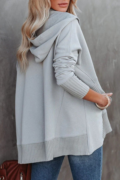 Casual Solid Pocket Buckle Hooded Collar Hoodies(14 Colors))