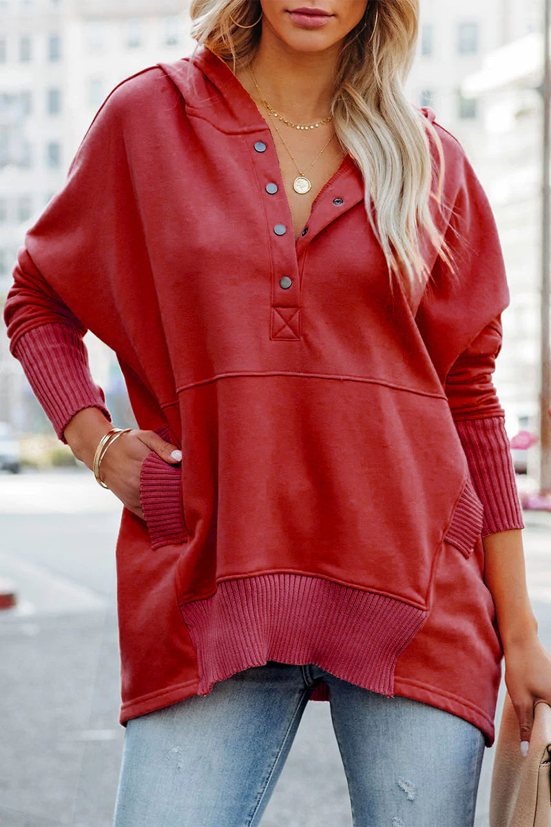 Casual Solid Pocket Buckle Hooded Collar Hoodies(14 Colors))