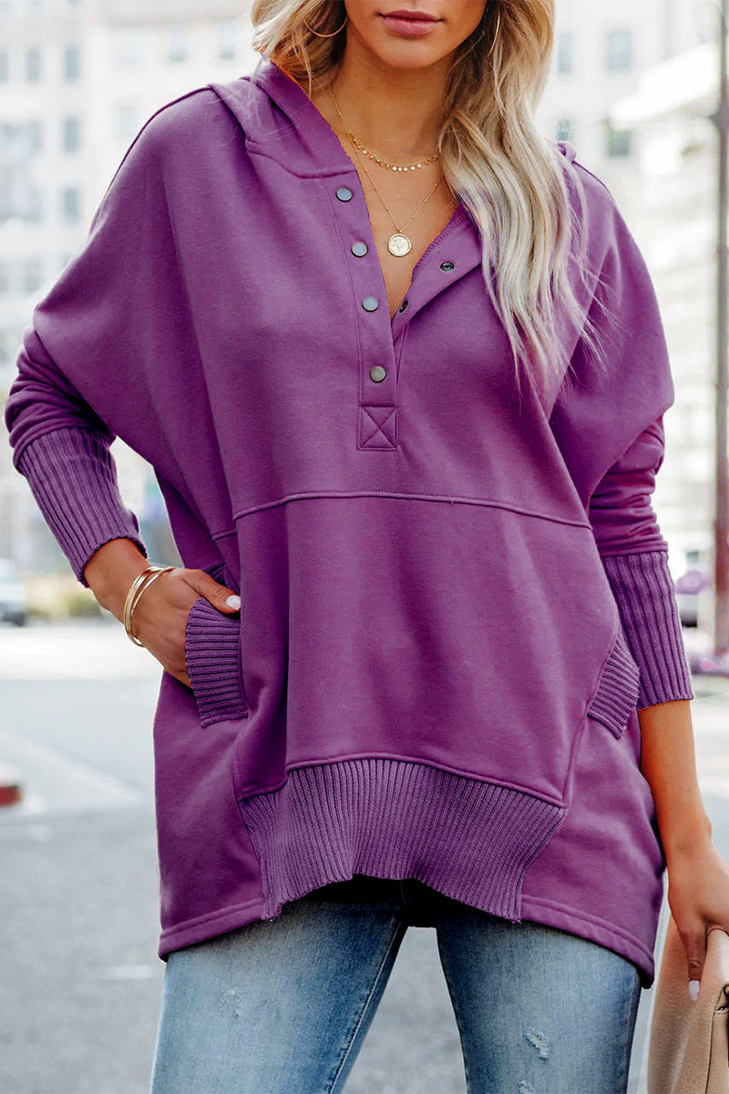Casual Solid Pocket Buckle Hooded Collar Hoodies(14 Colors))
