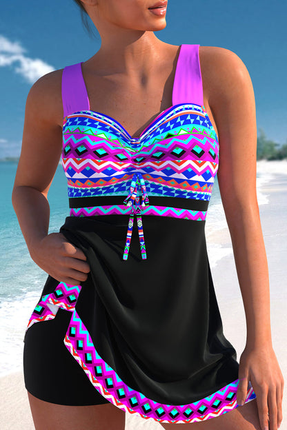 Sexy Vacation National Totem Patchwork Swimwears