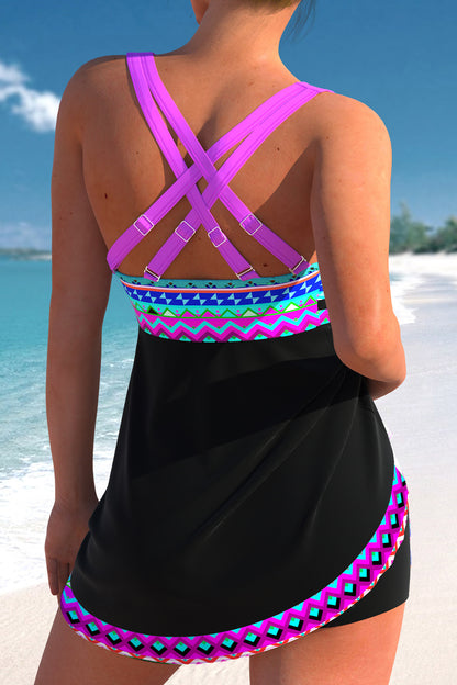 Sexy Vacation National Totem Patchwork Swimwears
