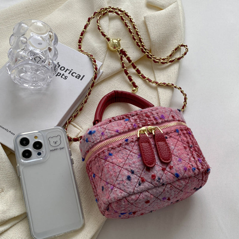 Casual Patchwork Zipper Bags