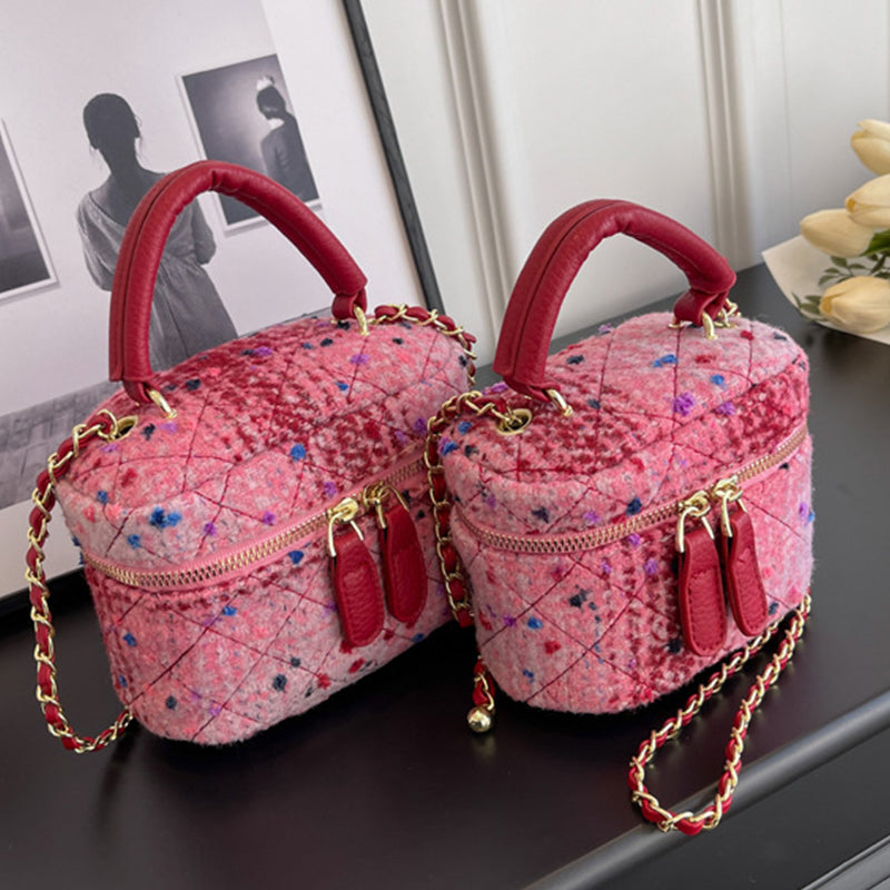 Casual Patchwork Zipper Bags
