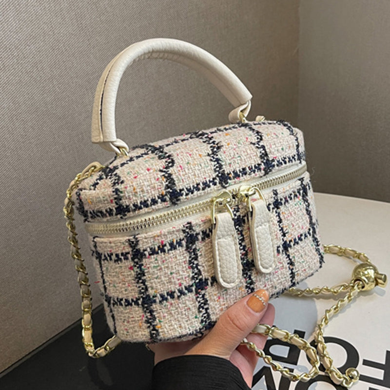Casual Patchwork Zipper Bags