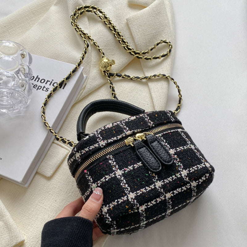 Casual Patchwork Zipper Bags